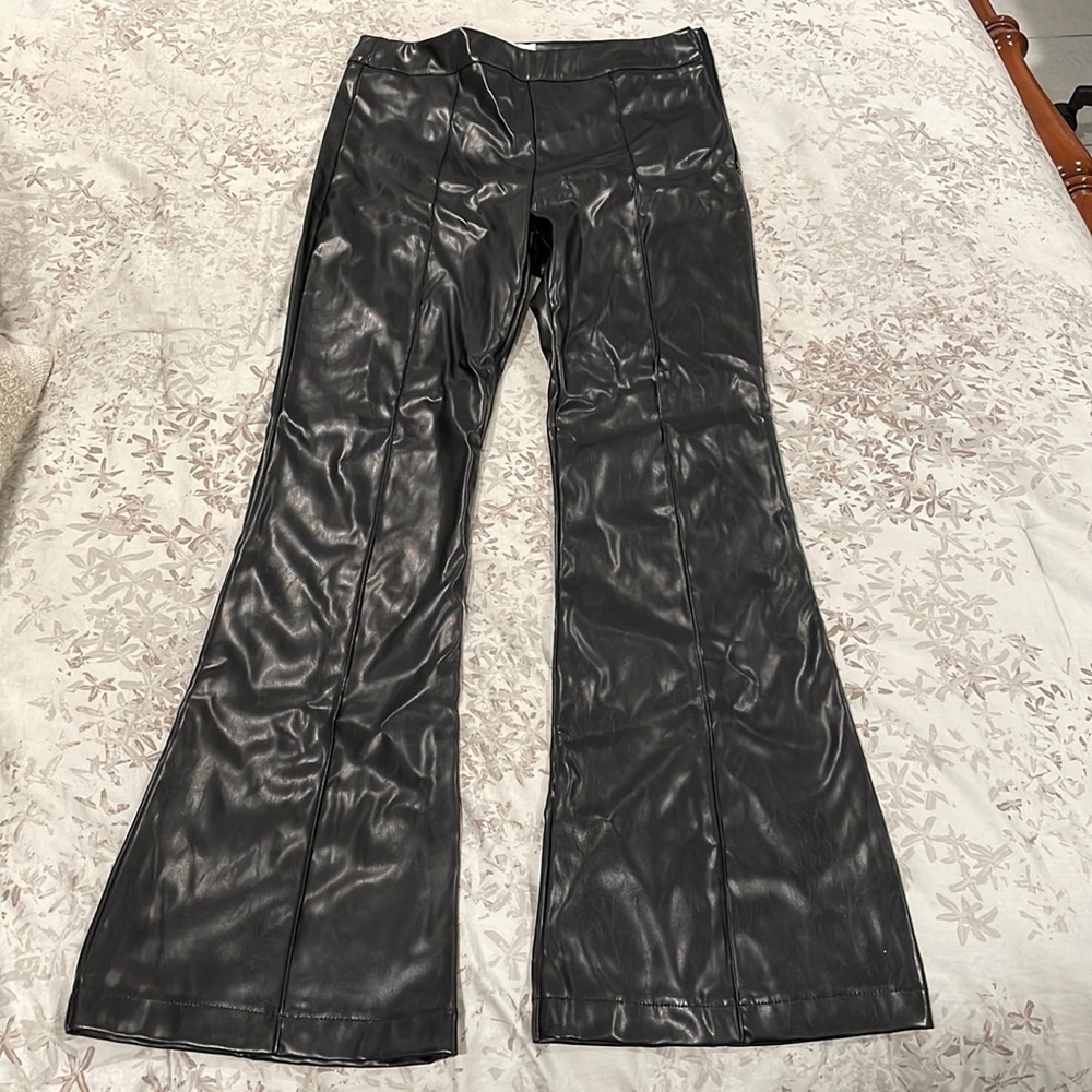Faux leather pants